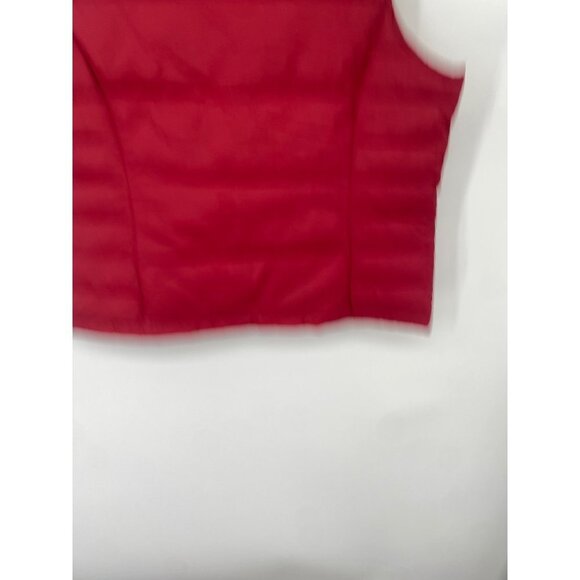 Lands' End Women's Red Goose Down & Feathers Snap Front Vest XL 18 - Picture 3 of 4